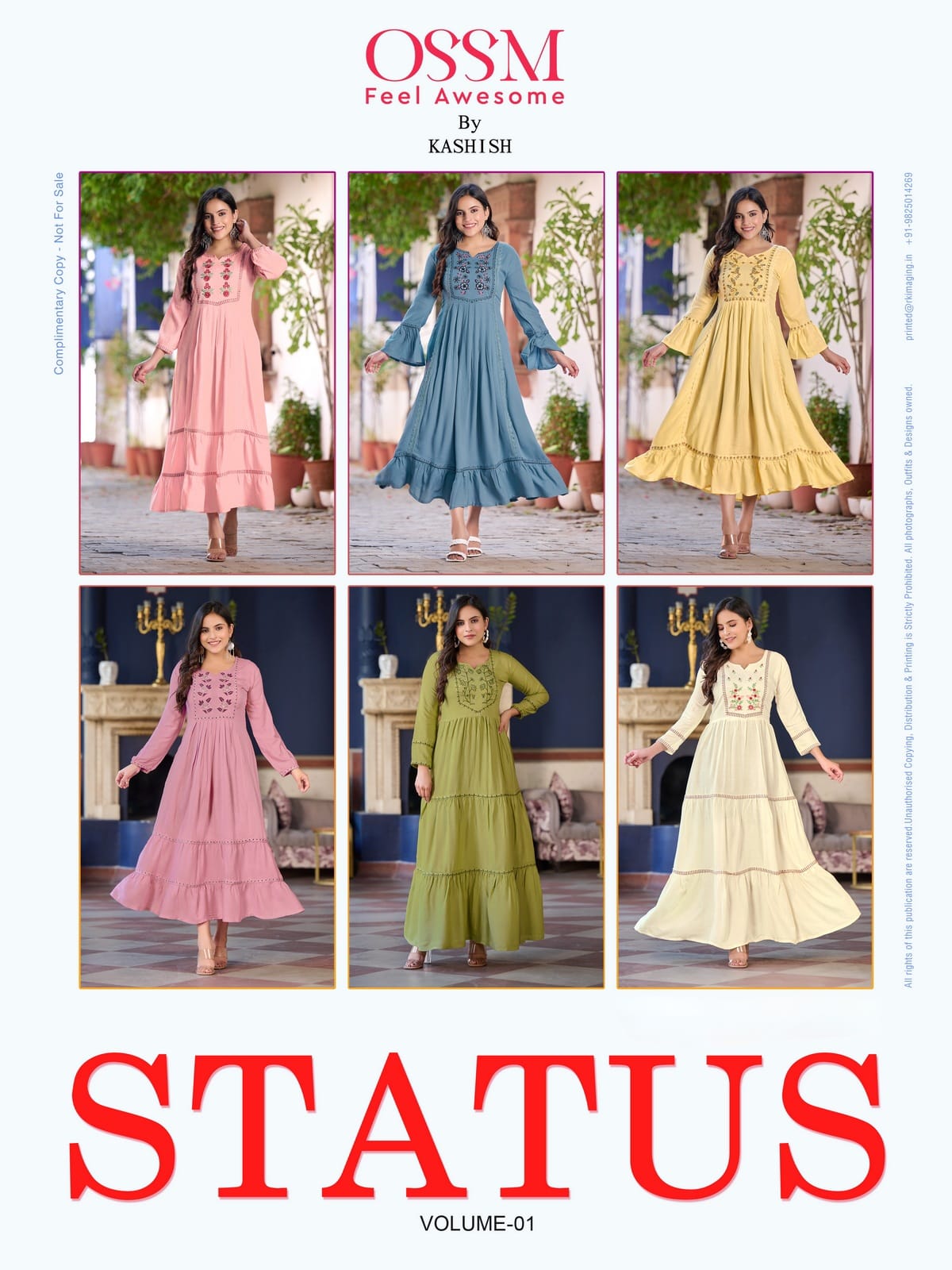 Status Vol 1 By Ossm Party Wear Kurtis Catalog